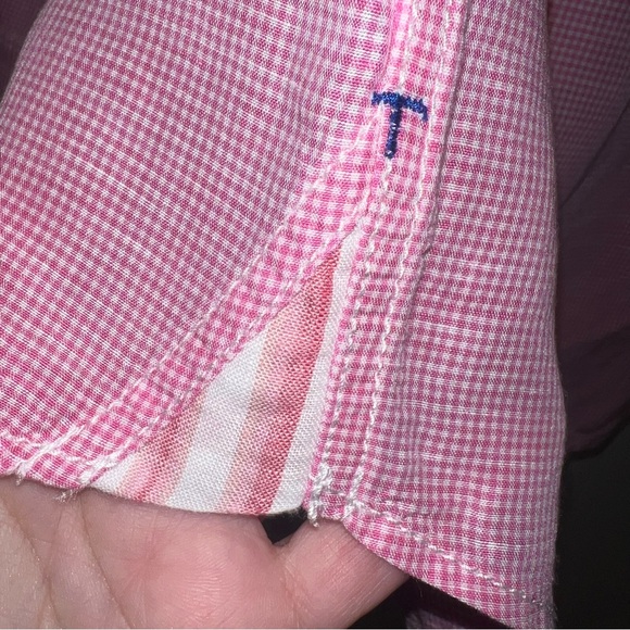 Tommy Bahama Shirt Mens XXL Pink Gingham Linen Blend Lightweight Casual - MINT - Picture 8 of 12